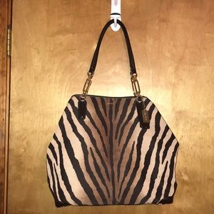 Coach Zebra Madison Tote